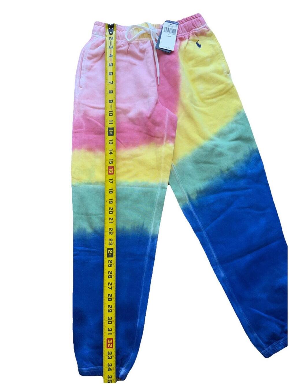 Polo Ralph Lauren Tie Dye Spring Terry Joggers Sweatpants Womens XS NWT $128 - Picture 3 of 5